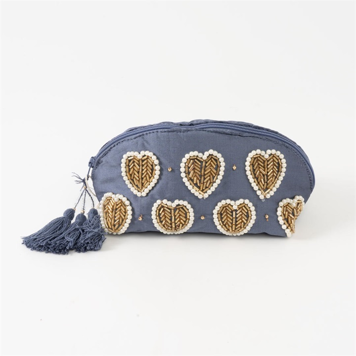 【Craft India】ビーズ刺繍ミニポーチ ラヴィシャ