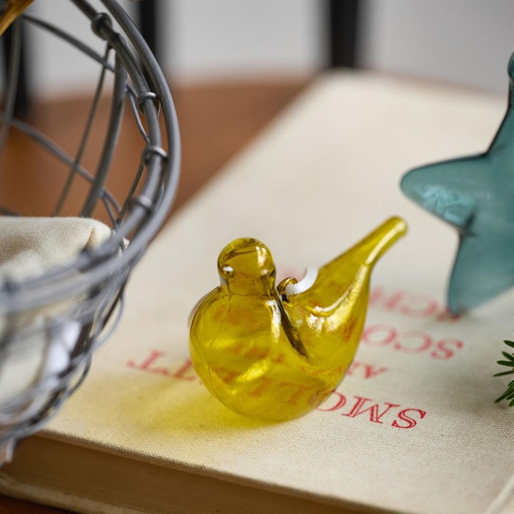 【shesay】ガラスのオーナメント 鳥