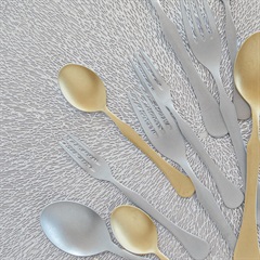 Vinci-DMG ヴィンチ DMG ティーカトラリー スプーン フォーク ゴールド L13.7cm(ティースプーン)