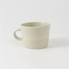 【Greenery】マグカップ ドットつなぎ 練り込み(ライトグリーン× 白)