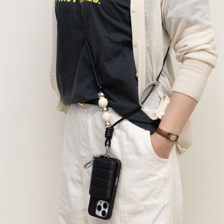 【ADAPTOLL is...】AO PUビーズショルダーストラップ