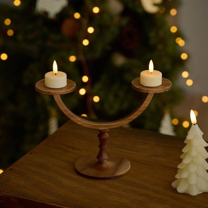 【shesay】木製のLEDキャンドル用ホルダー