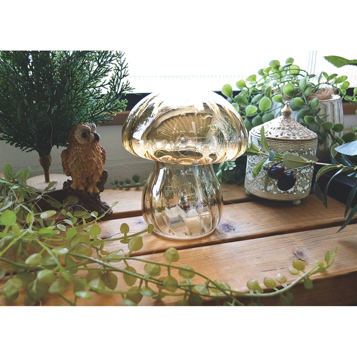 マッシュルームマーブルガラスライト