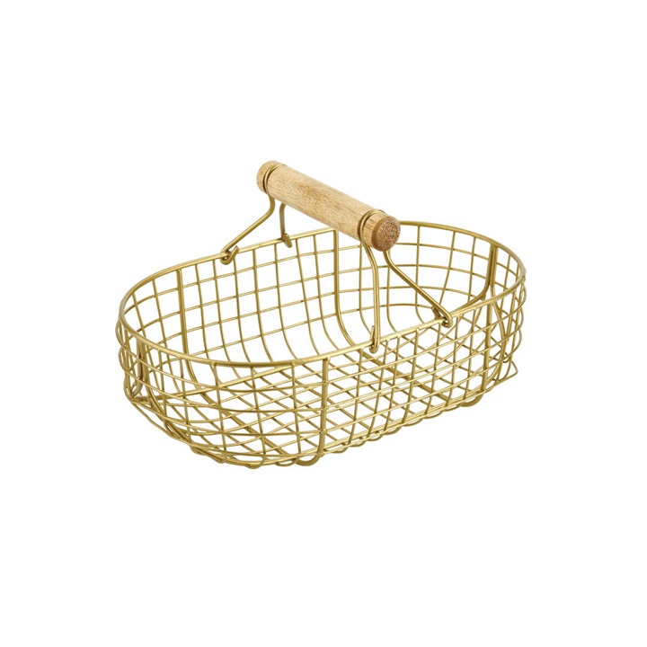 Sitoa Wire Basket 木製ハンドル付