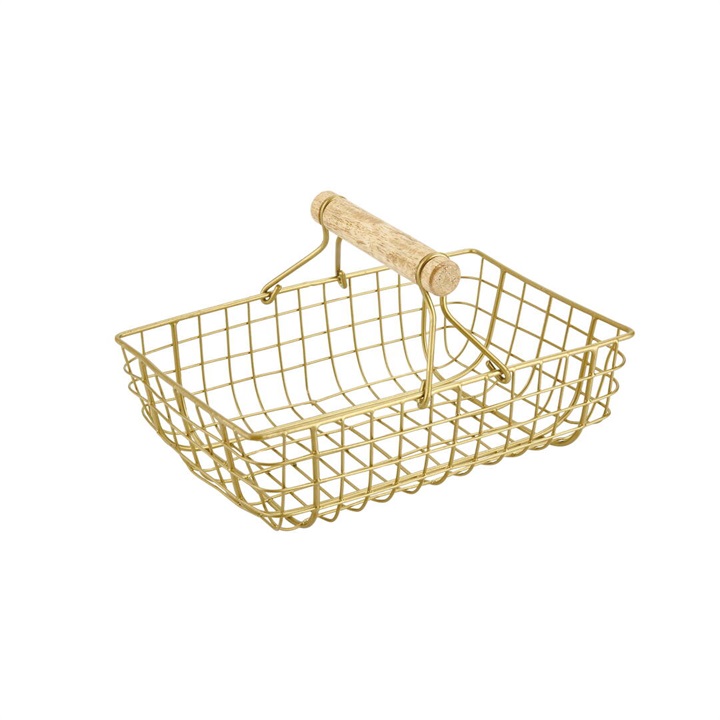 Sitoa Wire Basket 木製ハンドル付