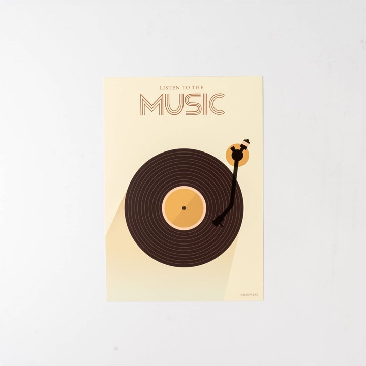 【ViSSEVASSE】ミニポスター 音楽に耳を澄ませて 15×21cm