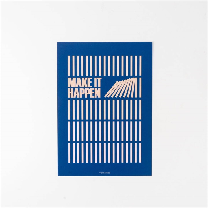 【ViSSEVASSE】ミニポスター 実現させよう（青） 15×21cm