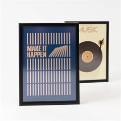 【ViSSEVASSE】ミニポスターフレームセット 実現させよう（青） 15×21cm(ミニポスターフレームセット)