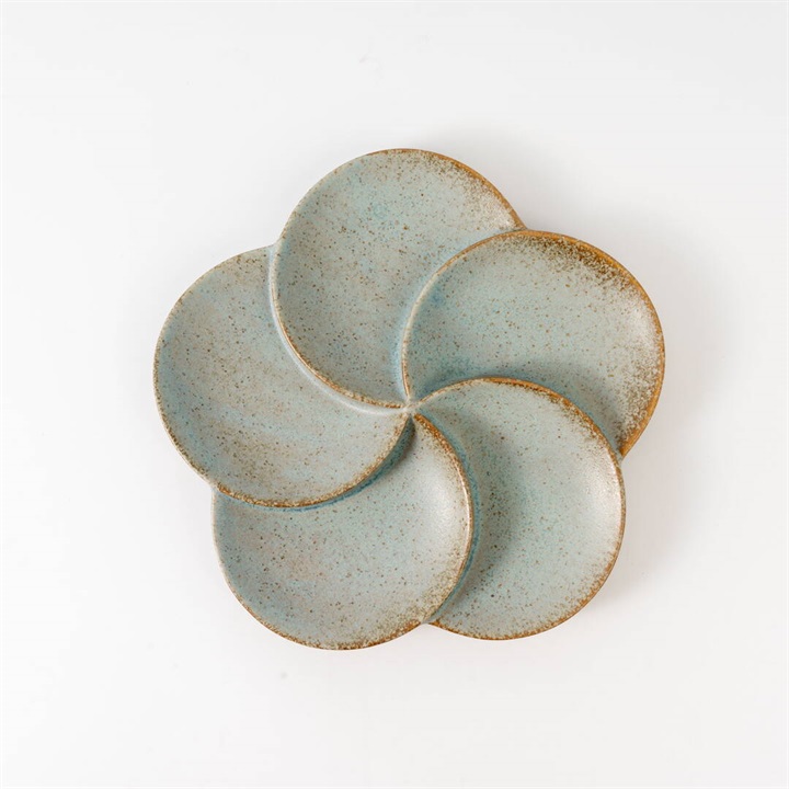 hana花フラワーモチーフ 5仕切りプレート 22cm 美濃焼