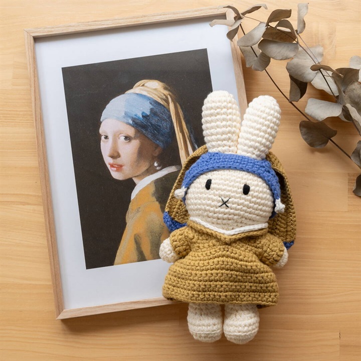 【just dutch】Miffy Handmade and Vermeer Dress ミッフィーのぬいぐるみ PEARL EARRING(PEARL EARRING)