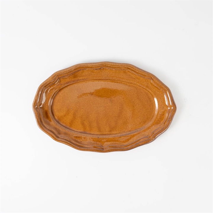 【THE HARVEST】LA MOISSON ビストロ オーバルプレート 29cm 益子焼