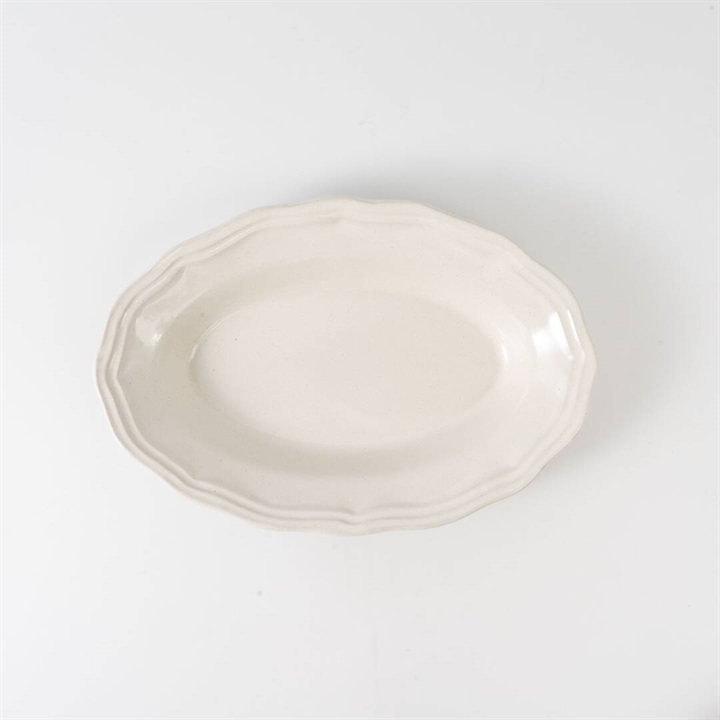 【THE HARVEST】LA MOISSON ビストロ オーバルディーププレート 30cm 益子焼