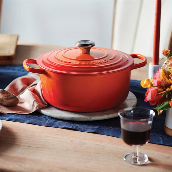 【LE CREUSET】シグニチャー・ココット・ロンド 20cm(オレンジ)