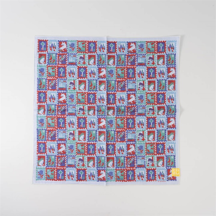 【KODUE HIBINO】シルクスクリーンプリントハンカチ LETTER