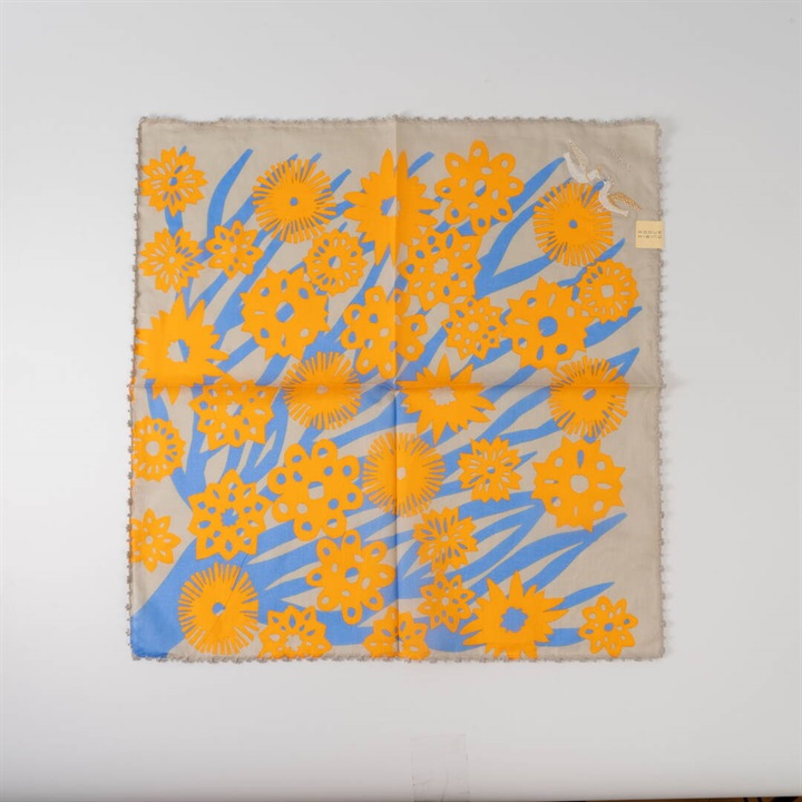 【KODUE HIBINO】シルクスクリーンプリントハンカチ BIRDS