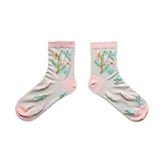 【松尾ミユキ】Float socks Flower ソックス(GY)