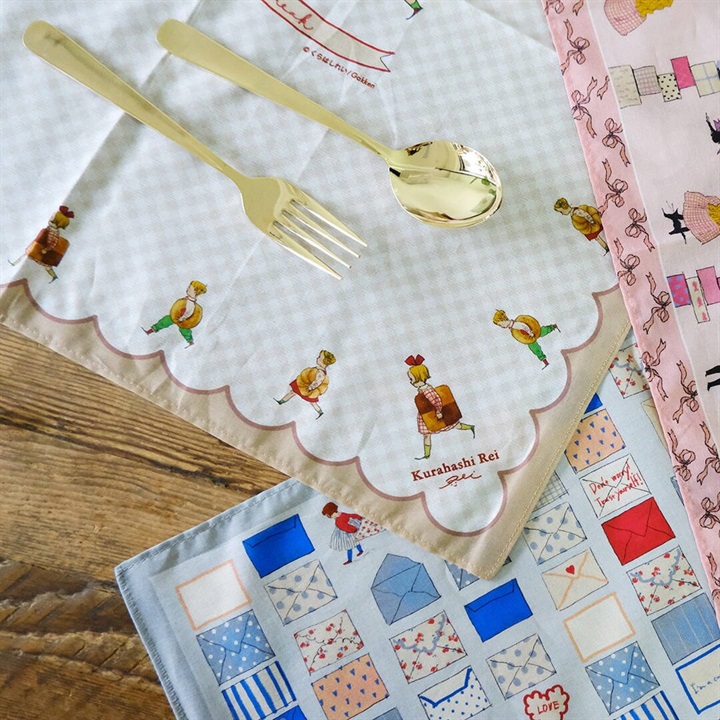 【Kurahashi Rei】プリントハンカチ 48cm