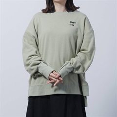 【PAGE ONE】CVC裏毛袖ボタン 長袖スウェット(75 L.KHAKI)