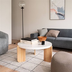 大理石ラウンドテーブル L(WH)