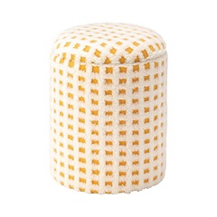 ボアチェックラウンドスツール(WH)