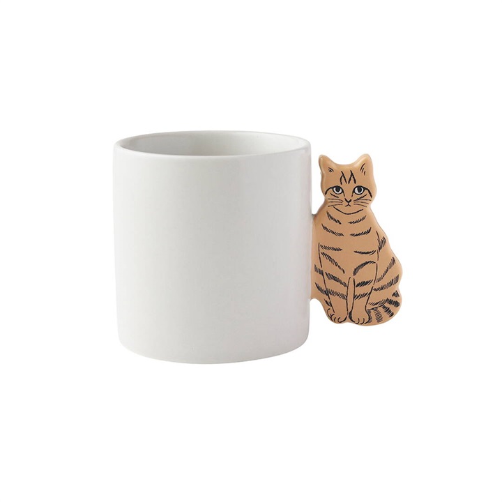 【松尾ミユキ】Cat handle mug マグカップ(Noisettes)