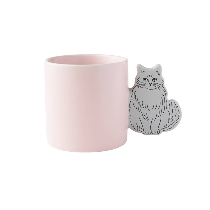 【松尾ミユキ】Cat handle mug マグカップ(Chloe)