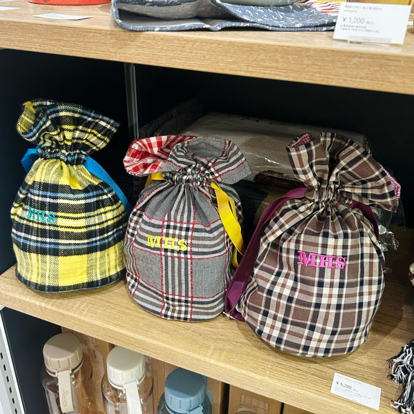 ＜数量限定＞【Mima Hi Seven】播州織 わたがし巾着 BAG in bag てんとてん別注