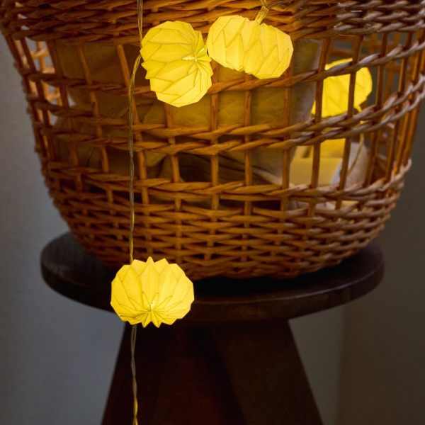 【shesay】パンプキンLEDペーパーライト 1.5m