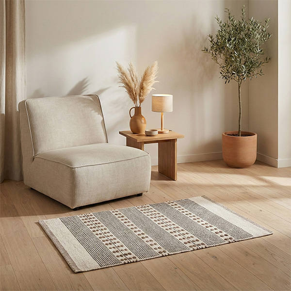 てんとてんオリジナル フロアマット 50×70cm Grain BEIGE