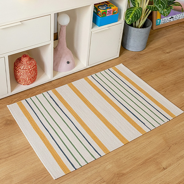 てんとてんオリジナル フロアマット 50×70cm Saffron YELLOW