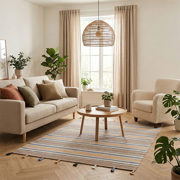 てんとてんオリジナル フロアラグ 130×190cm Desert GOLD