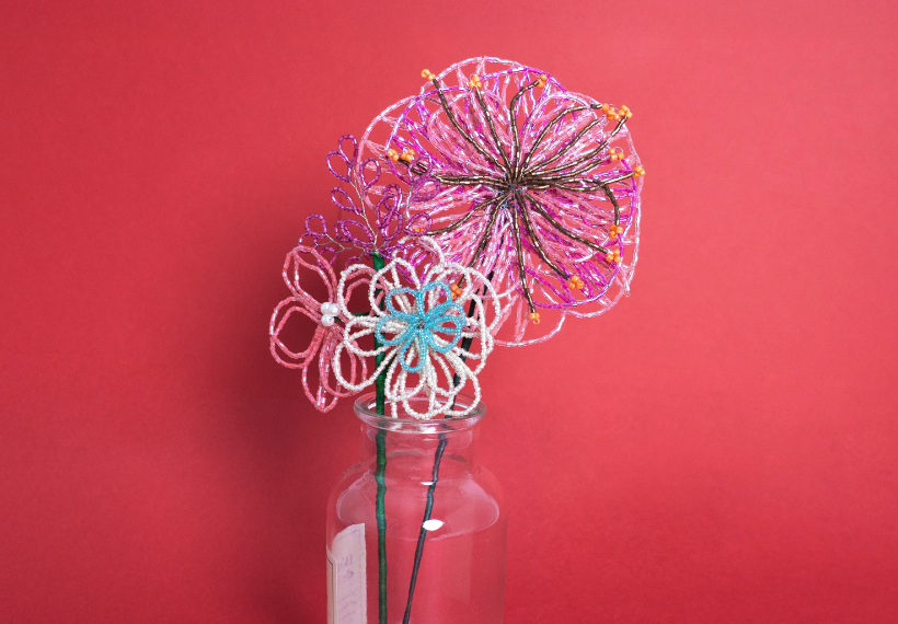 【ANDPACKABLE(R)】ビーズフラワーブーケ