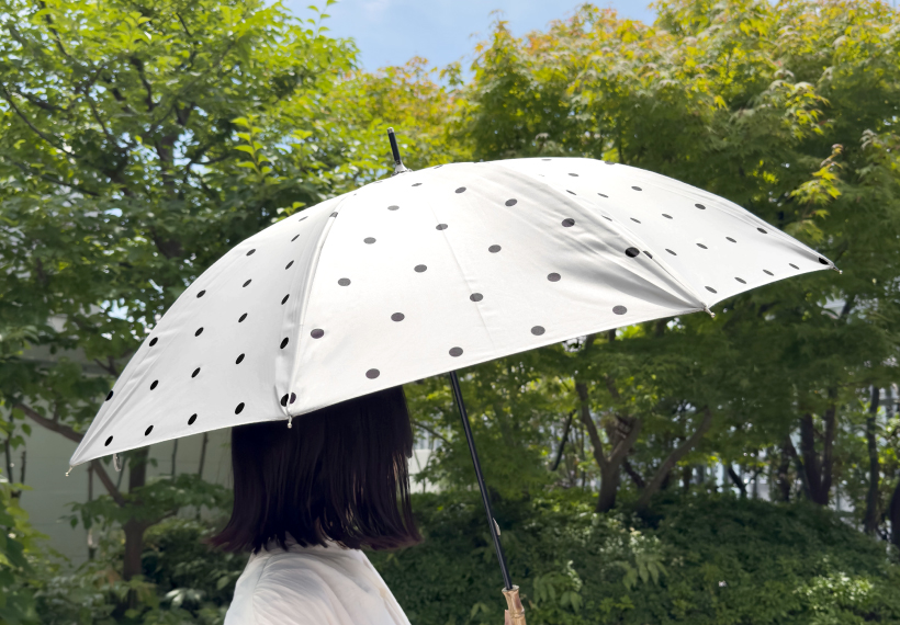 【PAGE ONE】晴雨兼用傘 50cm バイカラー 日傘長バンブー グラスファイバー
