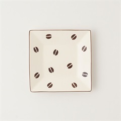 スクエアプレート BEANS 美濃焼(ホワイト)