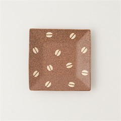 スクエアプレート BEANS 美濃焼(ココア)