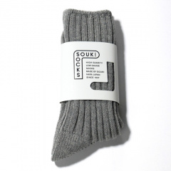 ソックス｜SOUKI SOCKS Puffy Mサイズ 【日本製】(グレー)