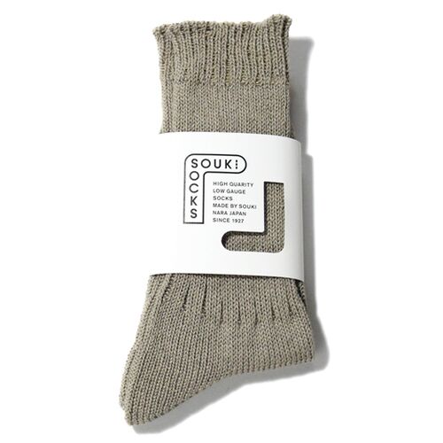 【SOUKI】Branch ソックス Sサイズ 22～24cm リネン混