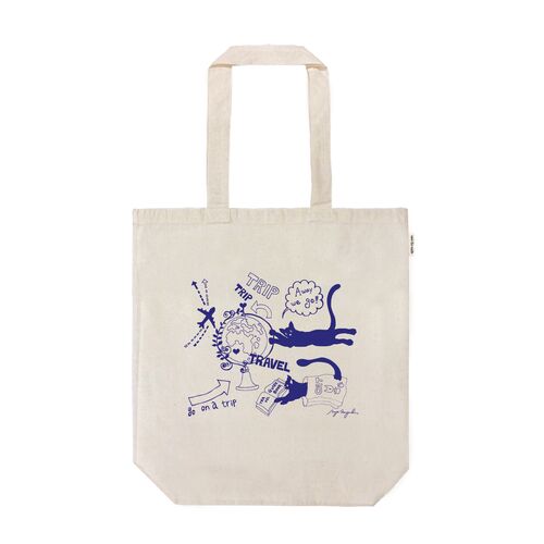 ORGANIC COTTON ECOBAG L A トートバッグ(Let's travel/ホラグチカヨ)