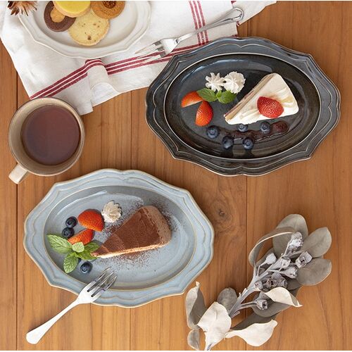 Vanves 美濃焼 楕円皿 W24cm｜てんとてん｜インテリア雑貨・食器