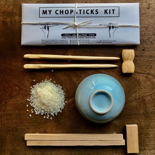 【URBAN OLE ECOPARK】 MY CHOPSTICKS WHITTLING DIY KIT マイ箸キット タモ(ホワイト)