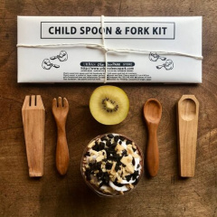 【URBAN OLE ECOPARK】 MY CHILD SPOON&FORK WHITTLING DIY KIT チャイルド スプーン＆フォークキット さくら(ホワイト)