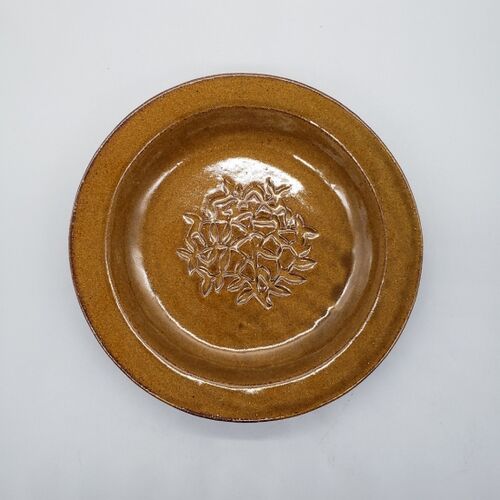 丸皿｜丸レリーフ皿（ツリー） 益子焼 陶房はせがわ 【日本製】