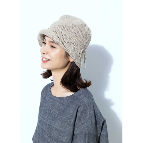 【People Tree】 帽子 帽子 手編み フラワークロシェ