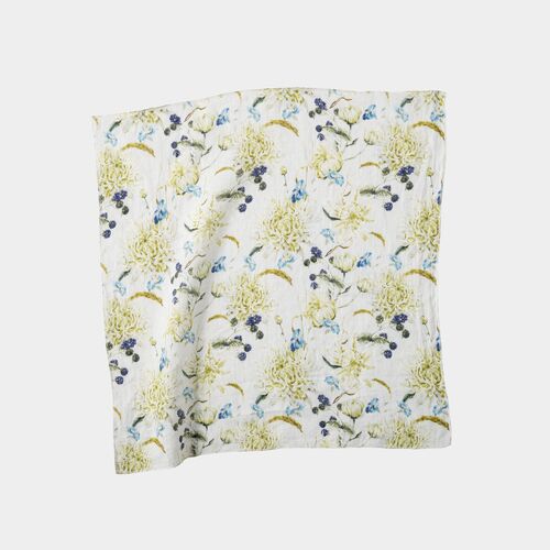 ハンカチ｜【Lino e Lina】 リトアニアリネン フロレゾン クロリス 【リトアニア製】