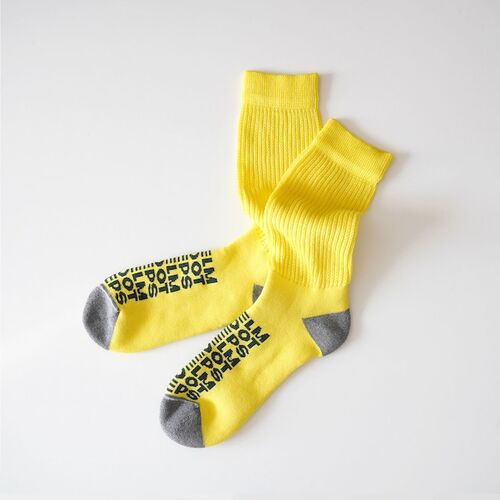 ルーズソックス｜【FEEL MY FOOTSTEPS】 LETTER M-L 【フィンランド製】(yellow)
