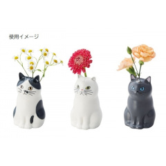 フラワーベース＆ペンスタンド ネコ