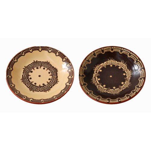 プレート｜【Troyan Pottery】 Monotones Series 小 No.128-18M 【ブルガリア製】