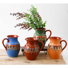 ピッチャー｜【Troyan Pottery】 Tradtional Series 1L No.198 【ブルガリア製】(ブルー)