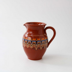 ピッチャー｜【Troyan Pottery】 Tradtional Series 1L No.198 【ブルガリア製】(ブラウン)
