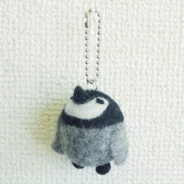 キーホルダー｜【Live in perfect union】 Felt Manmaru Key holder まんまる 【ネパール製】(Penguin)